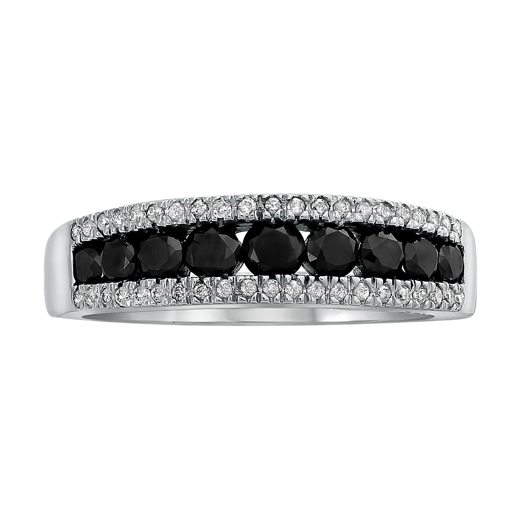 black and white diamond anniversary band