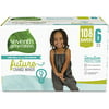 Seventh Generation Baby Diapers, Size 6, 108 count, One Month Supply, for Sensitive Skin