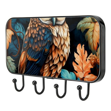 

Owl Birds Self Adhesive Towel Coat Wood Iron Hooks for Home Keys Door Outdoor Home Improvement Utility Hook