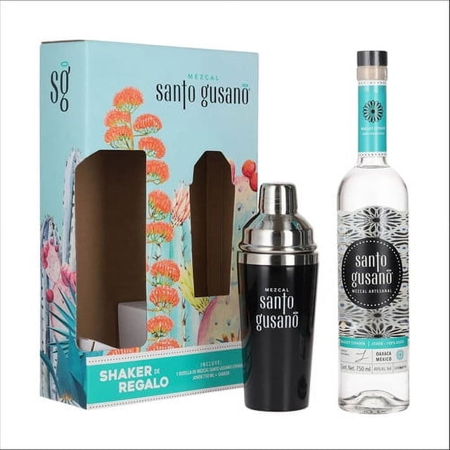 Mezcal Santo Gusano Espadín 750ml + Shaker