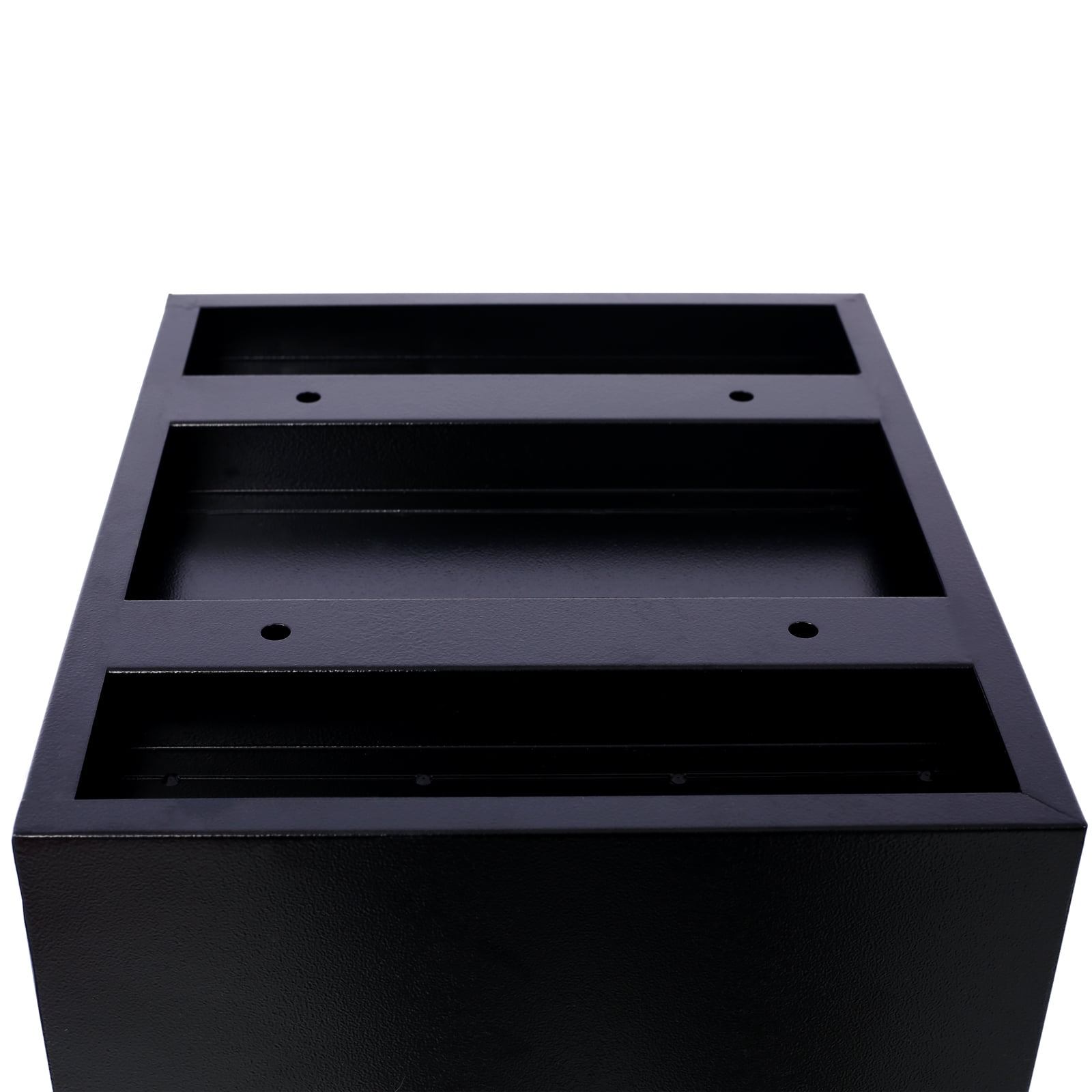 Steel Package Delivery Box With Code Lock Extra Large Heavy Duty Contrast Color Express Mail Parcel Drop Box (14.0"×11.3"×42.0")