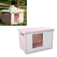 thumbnail image 1 of Maison pour Animaux de Compagnie Extérieure, Installation à Boucle Imperméable Respirante Maison pour Chat pour Porche Vert, Rose, 1 of 7
