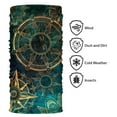 thumbnail image 2 of WIRESTER Bandana Seamless Tube Mask, Headwear, Scarf for Wear Face Coverings, Running, Cycling, Fishing, UV Protection - Teal Bohemian Flowers Compass, 2 of 6