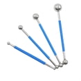 thumbnail image 5 of Juego de Herramientas Rascador - Kit de Bolas de Metal para Suavizar Juntas Herramienta de Sellado Profesional para Bordes de Baño, Cocina, Decoración de Esculturas de Arcilla, Azul, 4 Piezas, 5 of 5