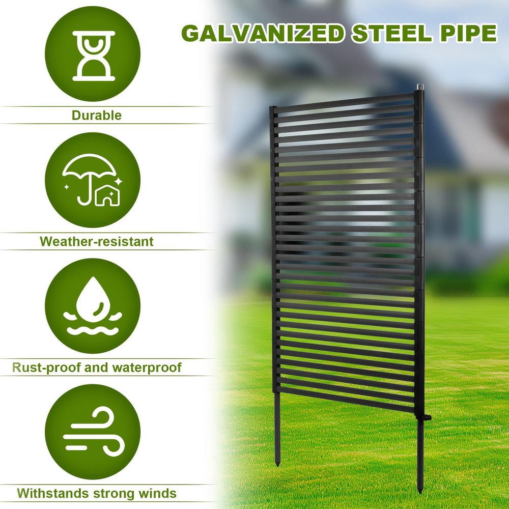 Privacy Fence Screen for Outside 35" x 47", Decorative Privacy Panels, Modern Patio Metal Privacy Screen Fence Panels, Privacy Panel Blockage for Patio, Lawn, Garden, Backyard