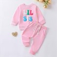 thumbnail image 2 of TOWED22 Baby Infant Toddler Girl 2 Piece Clothes Set Long Sleeve Round Neck Top and Joggers Outfits Clothing for Preschool(Red,6-9 M), 2 of 7
