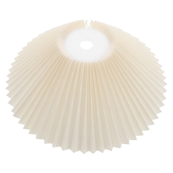 NIAIZEK Pleated Beige Fabric Lampshade for Home Anti-Glare Reading Light