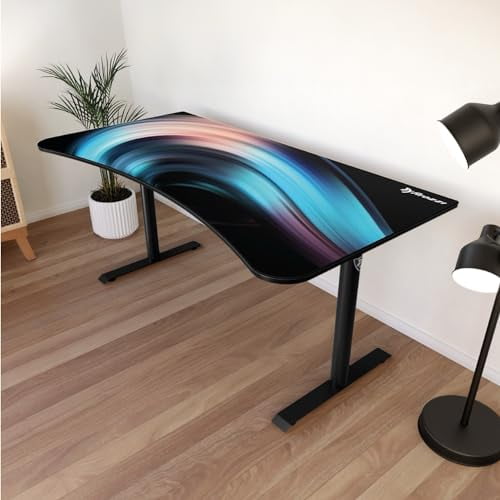 Arozzi Arena Gaming Desk Mat, Full Surface Custom Desk Pad, Interchangeable, Water Resistant & Washable Computer Desk Mouse Pad with Stitched Edges (D009)