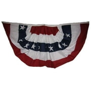 3x6 USA American Pleated 100% Cotton Sheeting 2ply Flag 3' x 6' Bunting Fan