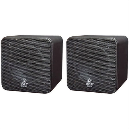UPC: 0068888881722 | Pyle 4  200-Watt Mini-Cube Bookshelf Speakers (Black)