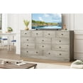thumbnail image 5 of Luku Dresser for Bedroom,12 Drawer Dressers & Chests of Drawers, Wood Storage Drawer Dresser with Power Outlet, 61 Inch, 5 of 9