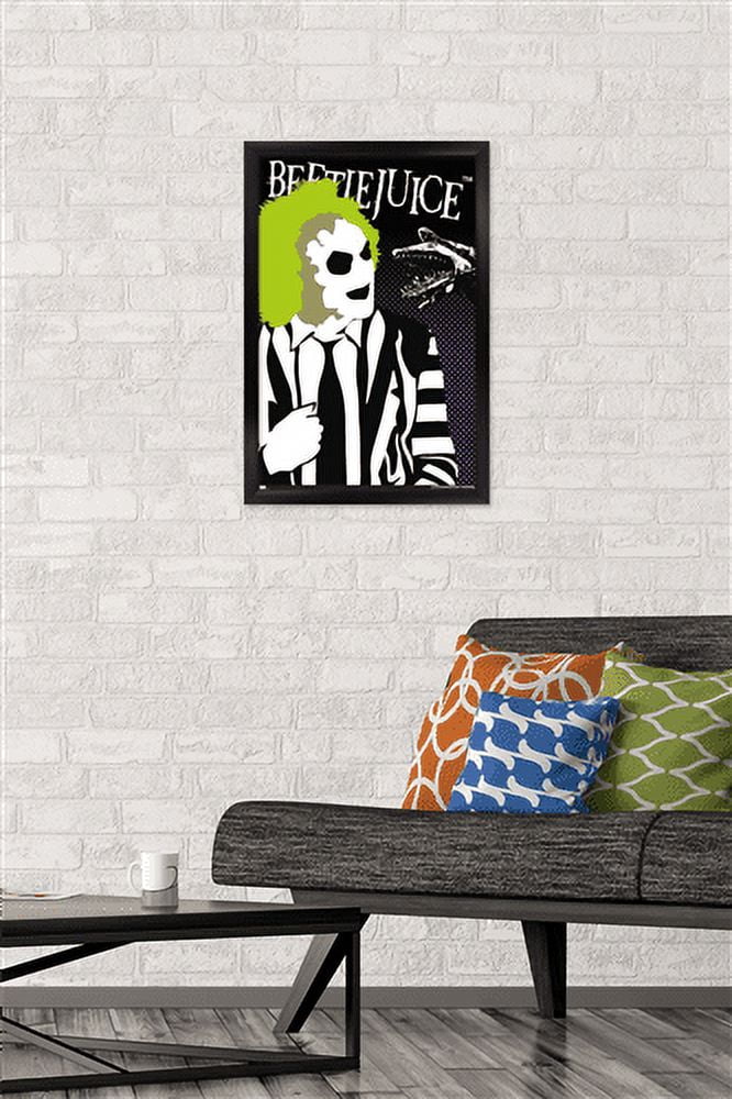 Beetlejuice - Vector Wall Poster, 14.725" x 22.375", Framed