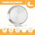 thumbnail image 2 of Charolas para Hornear Pizza, 4 Piezas Juego de Charolas o Sartenes para Pizza Redonda de 30cm Diametro, Charola para Pizza de Acero Inoxidable, Resistente a Altas Temperaturas y Facil de Limpiar, 2 of 4