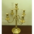 thumbnail image 2 of Candle Candelabra with 4 arms -Brass Golden Candle Candelabra - (20 inch tall) , Brass Candlestick Holder, 2 of 5
