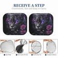 thumbnail image 6 of Vsdgher Purple-Eyed Floral Leopard Print Car Windshield Sun Shade, Reflective Sunshade Window Sunshade Sun Visor Protector Fit for Cars,Trucks,SUVs-Medium, 6 of 6