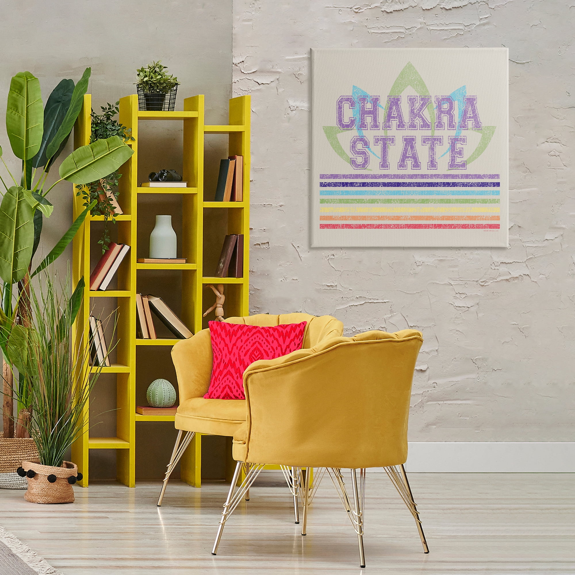 Stupell Industries Vintage Chakra State Novelty & Humor Painting Wrapped Canvas Art Print Wall Art, 30 x 30