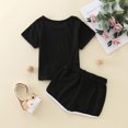 thumbnail image 4 of TAIAOJING Kid Toddler Girl Clothes Baby Sports T Shirt Tops+ Shorts 2PCS Tracksuit Set Baby Girl Outfits 2-3 Years, 4 of 9