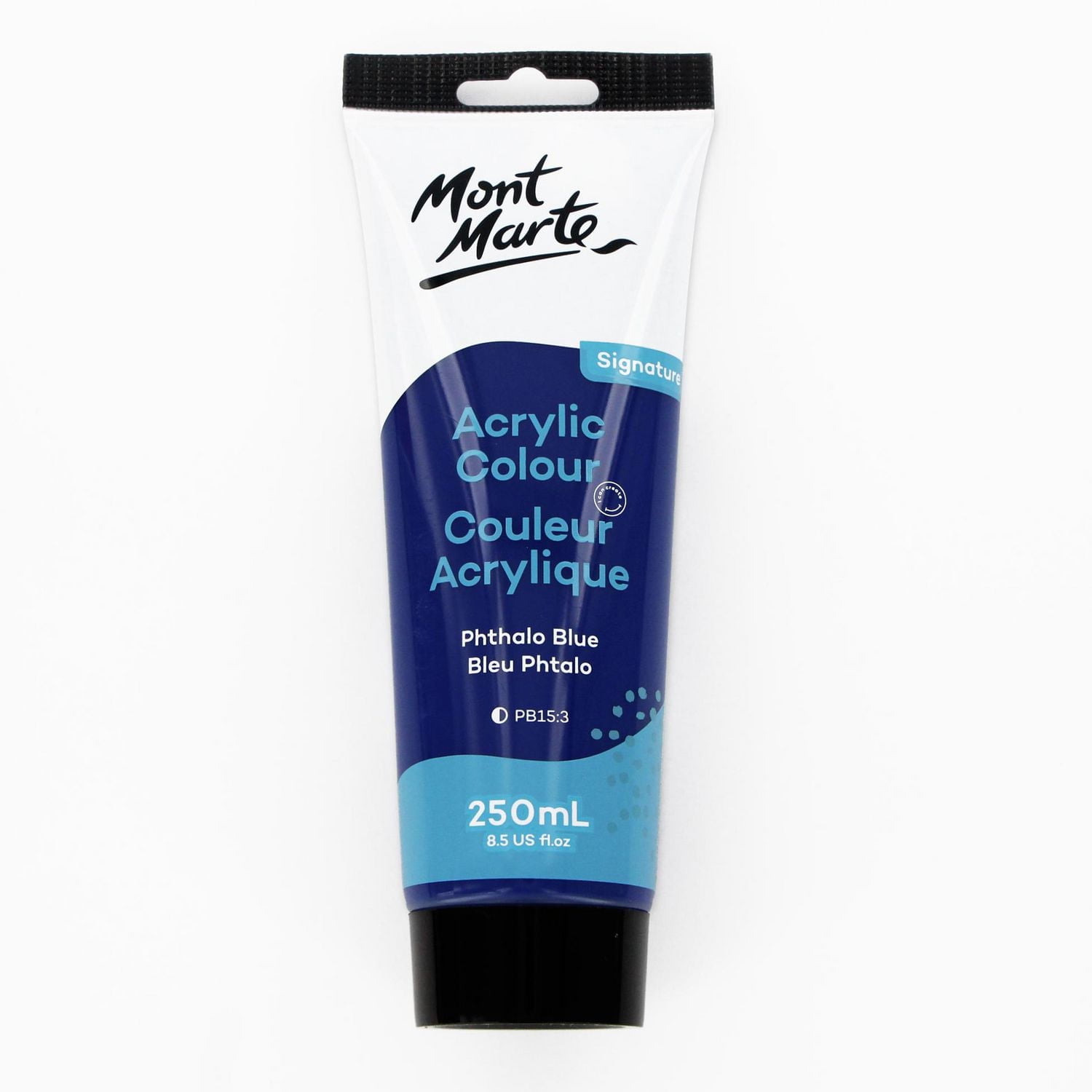 MONT MARTE Acrylic Colour Paint — Phthalo Blue, 250 mL (8.45 US fl oz) Tube