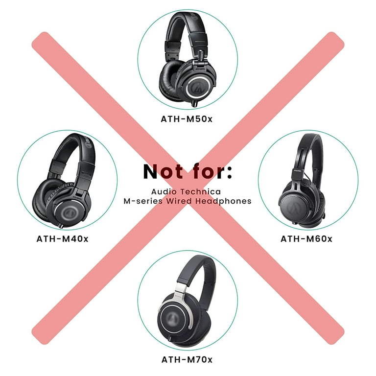 ATH M50xBT Cable Coiled Aux Cord Replacement for Audio Technica
