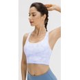 thumbnail image 3 of SURJDE Women's Strappy Sports Bra Medium Support Workout Training Top, 3 of 6