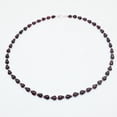 thumbnail image 4 of A.B. Gems Natural Garnet Teardrop Beads Necklace | Smooth Red Garnet Gemstone Jewelry | Handmade Elegant Beaded Necklace for Women | 925 Sterling Silver, 4 of 8