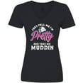 thumbnail image 3 of Inktastic Off Roading Mudding Gift for Her Women's V-Neck T-Shirt, 3 of 5