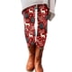 thumbnail image 1 of Gibobby leggings con bolsillos dama Leggings de moda para mujer, pantalones de bota largos elásticos ajustados con estampado navideño informal (Rojo, XL), 1 of 4