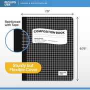 VEEBOST 100-Sheet Quad Ruled Graph Composition Notebooks with Hard Cover, 9.75″ x 7.50″, 48-Pack