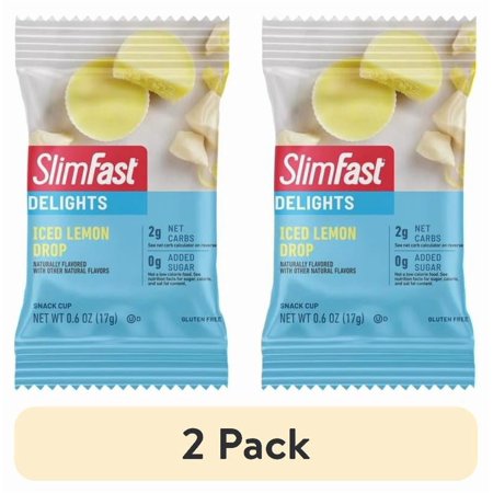 (2 pack) Slimfast Delights Iced Lemon Drop Snack Cup 10 Ct