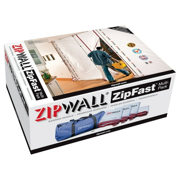 ZipWall ZFMP ZipFast Reusable Barrier Panels for Dust Barriers, Multi-Pack