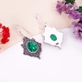 thumbnail image 4 of Malachite Gemstone 925 sterling Silver Earring, Length 1.50", Gift For Her, Silver Handmade Jewelry, Malachite Earring, Green Earring, Oval Earring, G, 4 of 4