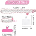 thumbnail image 2 of 2pcs Cute Cellphone Lanyard Phone Wrist Straps for Phonecase, Pink Rope Pearl Crossbody Phone Chain Neck Strap Universal Hand Wristlets with Tether Tabs for Phones Handbag Purse Keys, 2 of 6