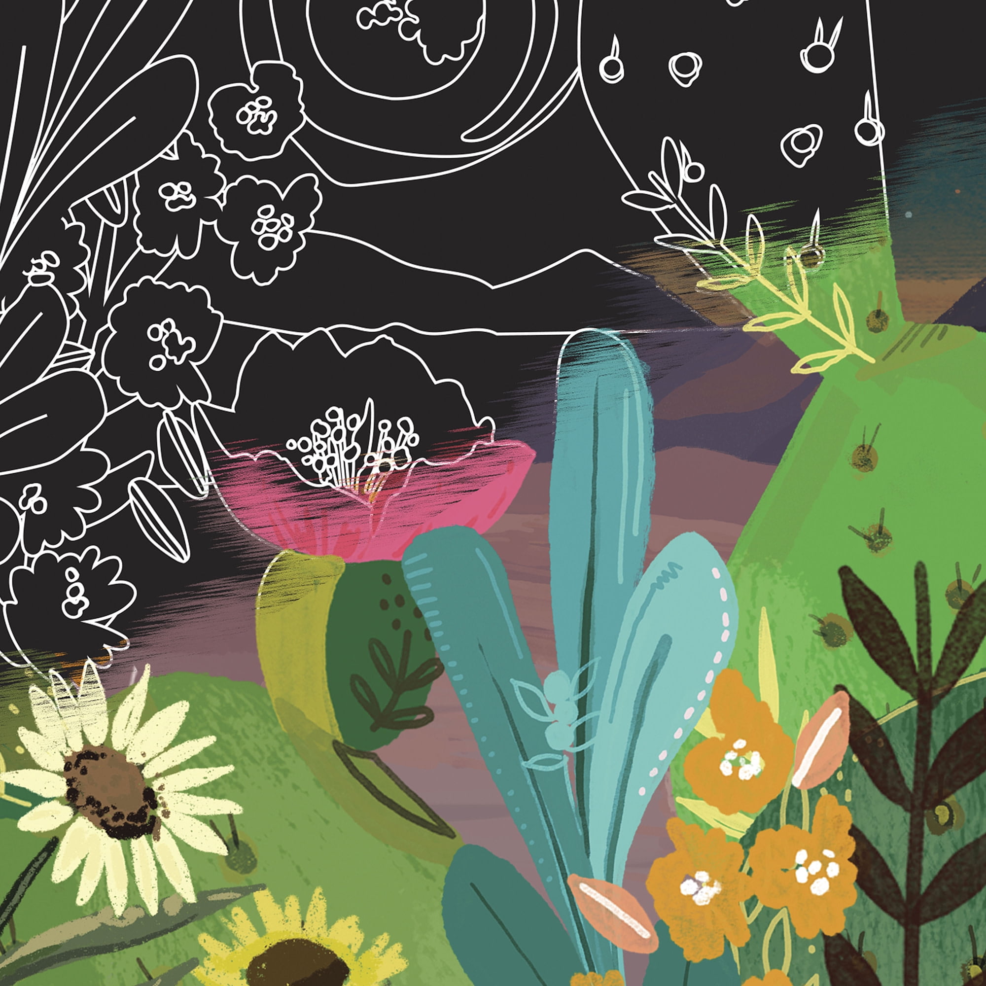 Brea Reese: Scratch Art Paper Pad - Arches & Canyons - 14 Sheets, 7 Guided Art Designs, Metallic Accents, Stylus & Brush, 6x8" Pages, DIY Adult Craft