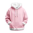 thumbnail image 5 of Ruyang Girls Christmas Pullover Hoodies Kids Boys Fuzzy Trim Hooded Sweatshirts Fall Winter Y2K Trendy Hoodies, 5 of 5
