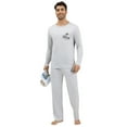 thumbnail image 3 of New men's long-sleeved long pants set - comfortable and casual home wear that can be worn outside., 3 of 6