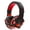 Black Red, variant on Joernso LED Light Soft Ear Muff Adjustable Over-ear PC Notebook Gaming Wired Headset