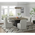 thumbnail image 5 of Pemberly Row Modern 6PC Standard Height Wood Dining Set in Gray, 5 of 5