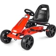 thumbnail image 1 of Go Kart de Pedales Costway para Niños Rojo con Asiento Regulable Embrague y Freno de Mano, 1 of 9