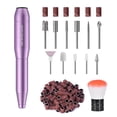thumbnail image 1 of Electric Nail Drill Machine 11 In 1 Kit, Portable Electric Nail File Efile Set For Acrylic Gel Nails, Manicure Pedicure Tool With Nail Drill Bits Sanding Bands Dust Brush, Purple, 1 of 6