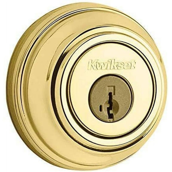 Kwikset 985 3 SMT CP K4 V1 Signature Brass Double Cylinder Deadbolt with SmartKey - Quantity 1
