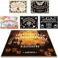thumbnail image 4 of Pendulum Divination Board Spirit Board Planchette Wooden Rectangle Bat Pumpkin Moon Castle Heart Hunt Metaphysical Talking Message Planchette for Pagan 11.8 x 8.3 Inch, 4 of 9