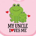 thumbnail image 4 of Inktastic My Uncle Loves Me Frog Boys or Girls Baby Bib, 4 of 4