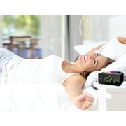 Naxa Electronics NRC-191 Dual Alarm Clock with Qi Wireless Charging Function
