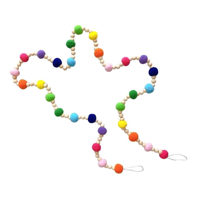 Cuentas De Madera Sweet Home Bead Garland Ornament Wall Hanging Beads String Decor Para Home Office Decoraciones sweethay HA039923-04