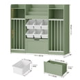 thumbnail image 2 of Homfa Toy Storage Organizer with Stuffed Animal Storage & Drawer, 3-in-1 Kids Bookshelf with Cubes, Racks & 6 Toy Bins for Playroom Kids Room, Green, 2 of 7