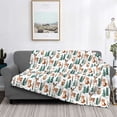 thumbnail image 2 of Fotbe Winter Woodland Friends Manta de Franela con Estampado, Manta Ultrasuave para Cama, Sofá, Auto, Hipoalergénica y Antibolitas-80"x60", 2 of 6