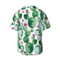 thumbnail image 7 of Picia Cactus Plants Men's Linen Shirts Short Sleeve Cuban Beach Shirts Casual Shirts Button Down Shirt for Men Beach Summer Wedding Shirt-X-Large, 7 of 7