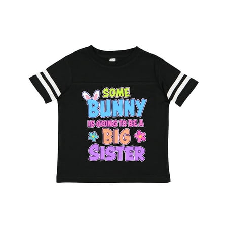 

Inktastic Some Bunny is Going to Be a Big Sister with Bunny Ears and Flowers Gift Toddler Toddler Girl T-Shirt