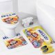 thumbnail image 4 of GoNoodle-theme 4-Piece Shower Curtain Set with Rugs, Waterproof Bathroom Decor Set Includes Bath Mat, U-Shaped Rug, Toilet Lid Cover and Curtain with Hooks, 4 of 6