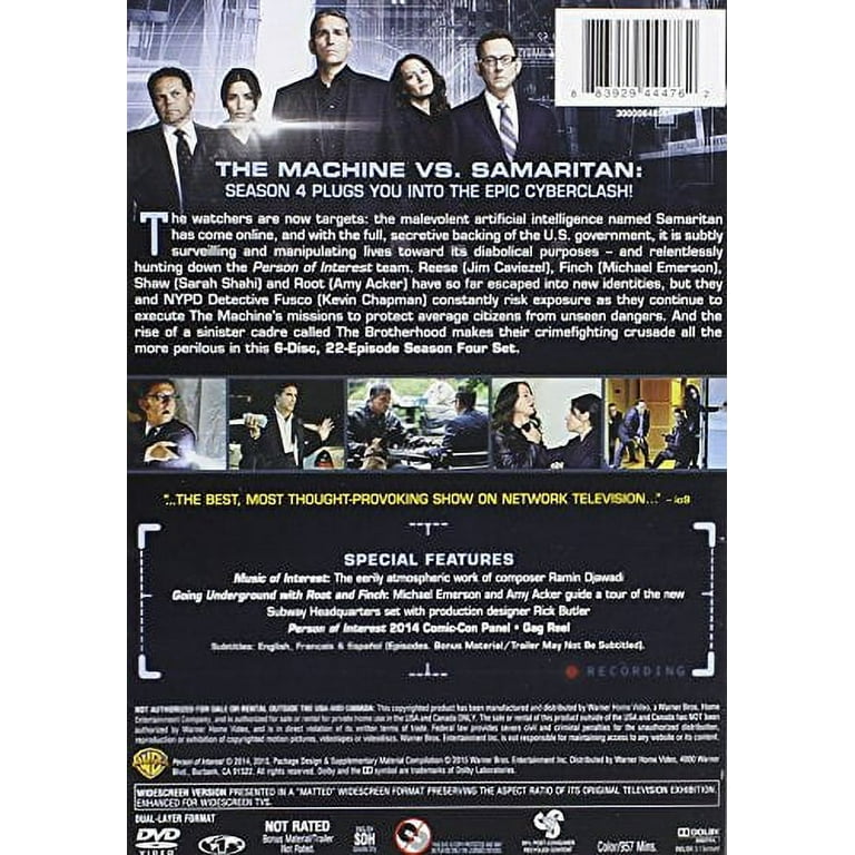 Person of Interest: The Complete Fourth Season (DVD)